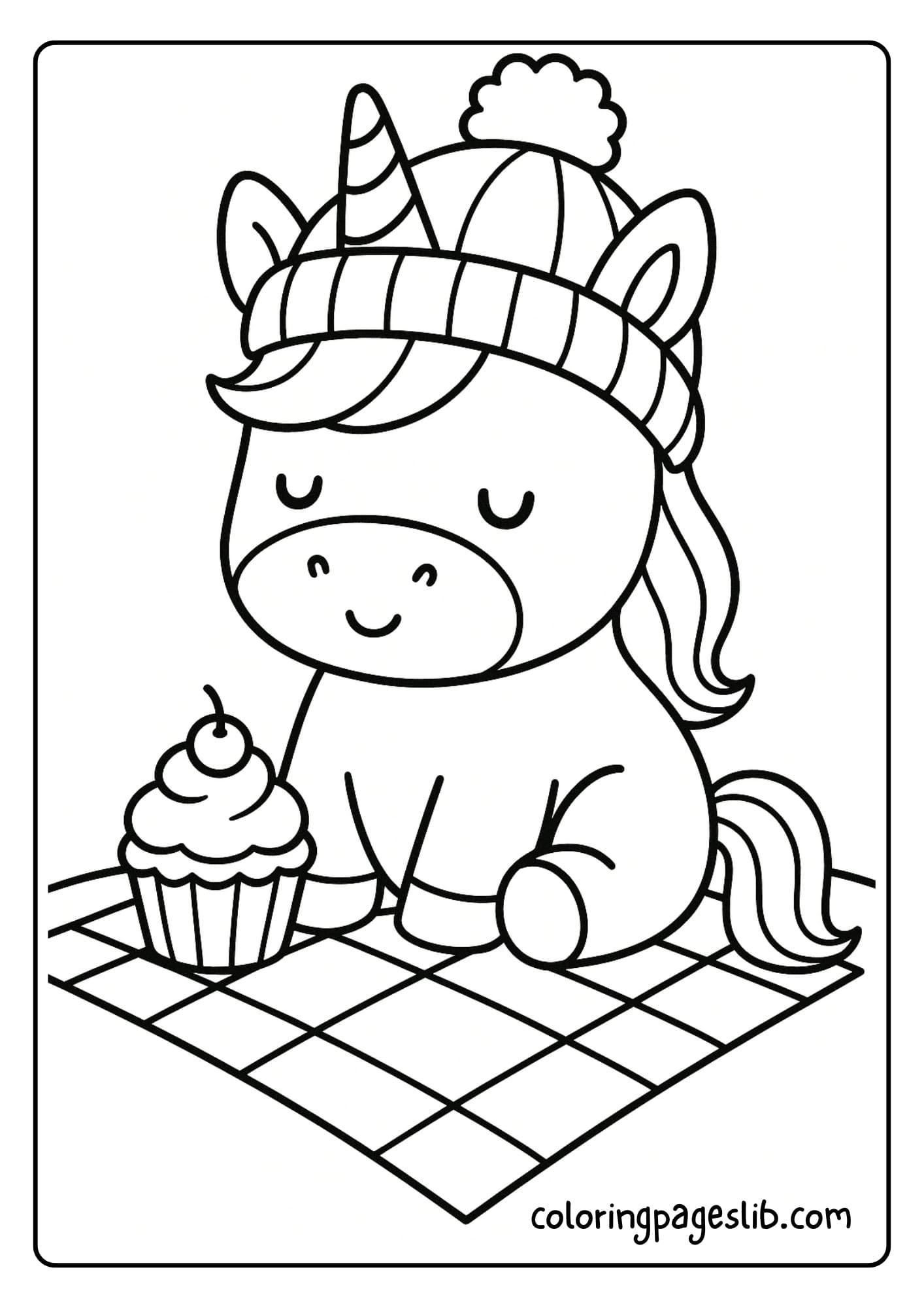 Big Beanie Baby Unicorn Coloring Pages for Kids