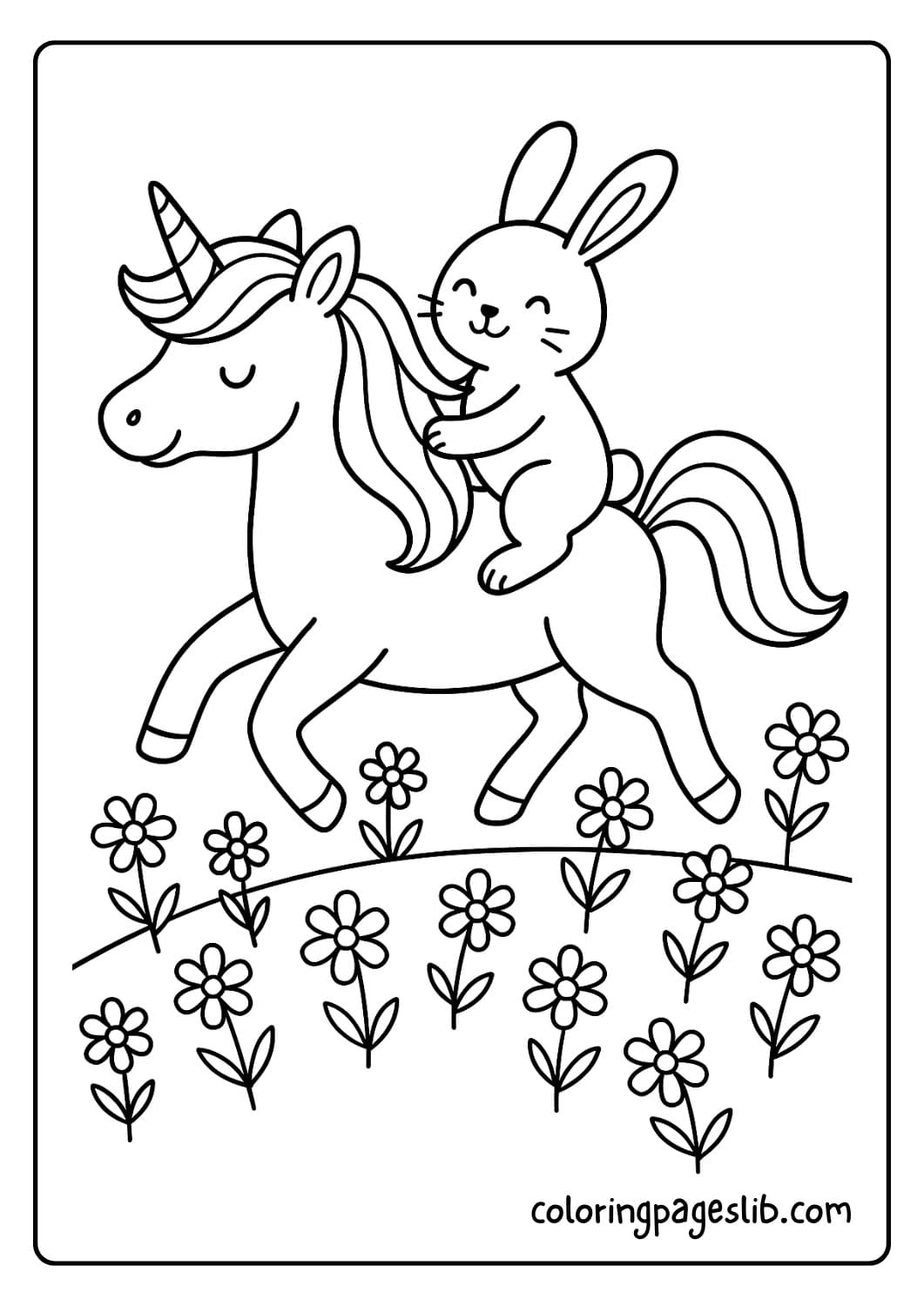 Bunny Riding on a Unicorn’s Back