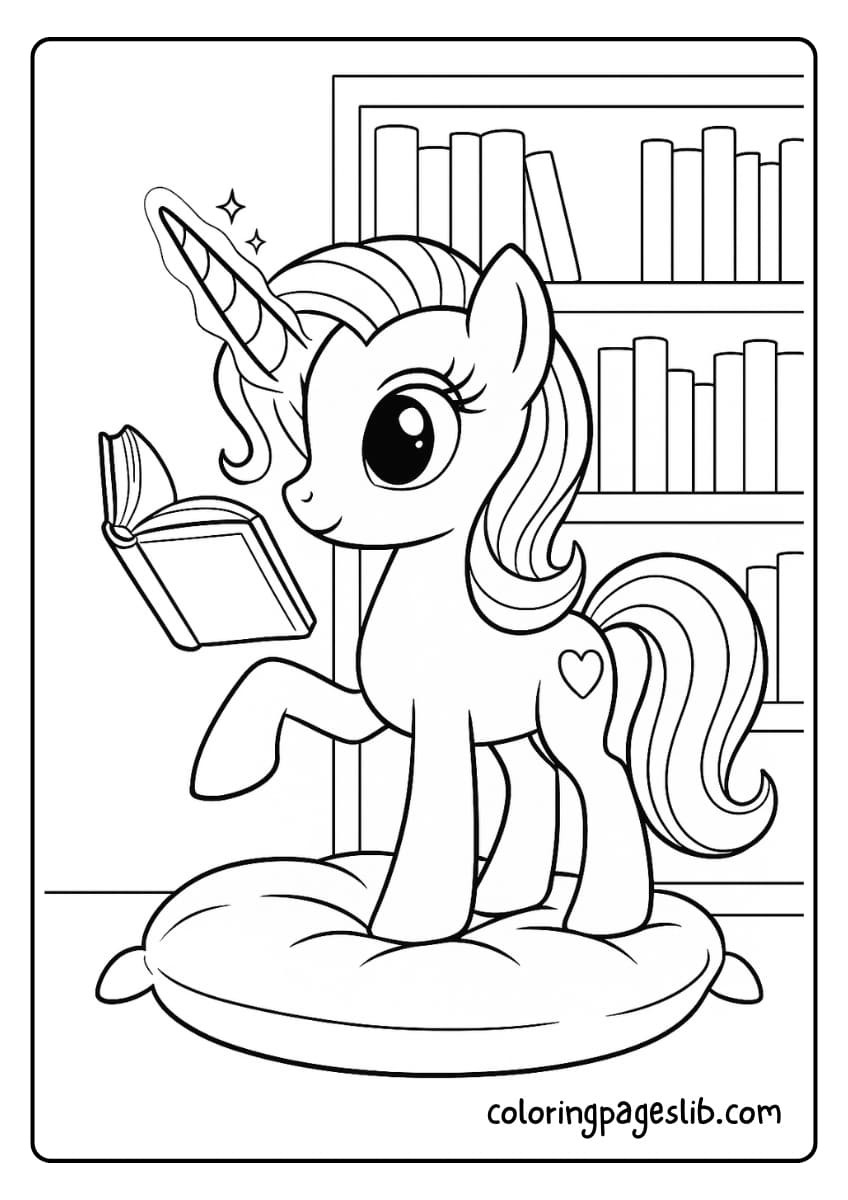 Library Visit – My Little Pony Unicorn Coloring Pages