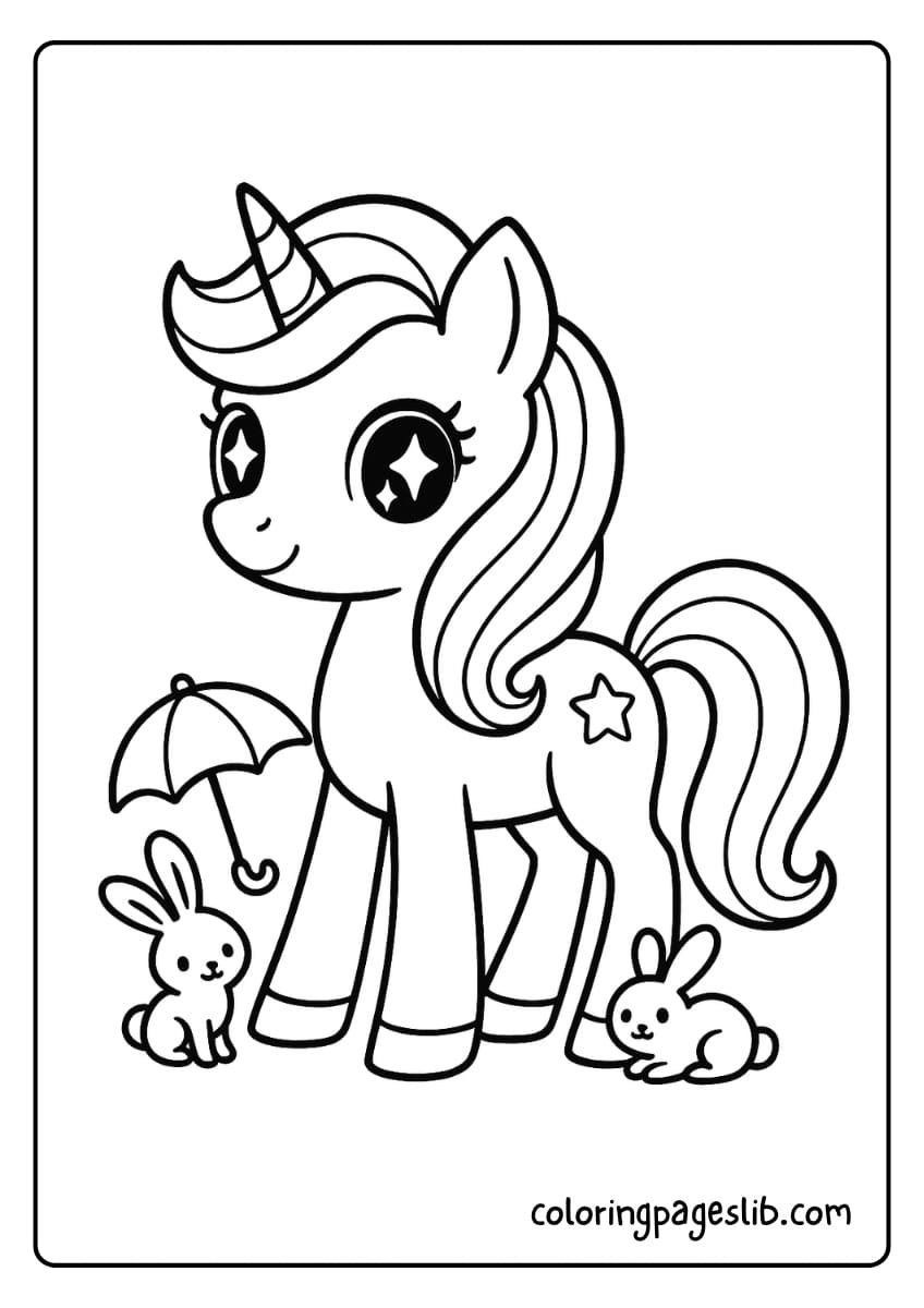 Starry Eyed Wonder – My Little Pony Unicorn Coloring Pages
