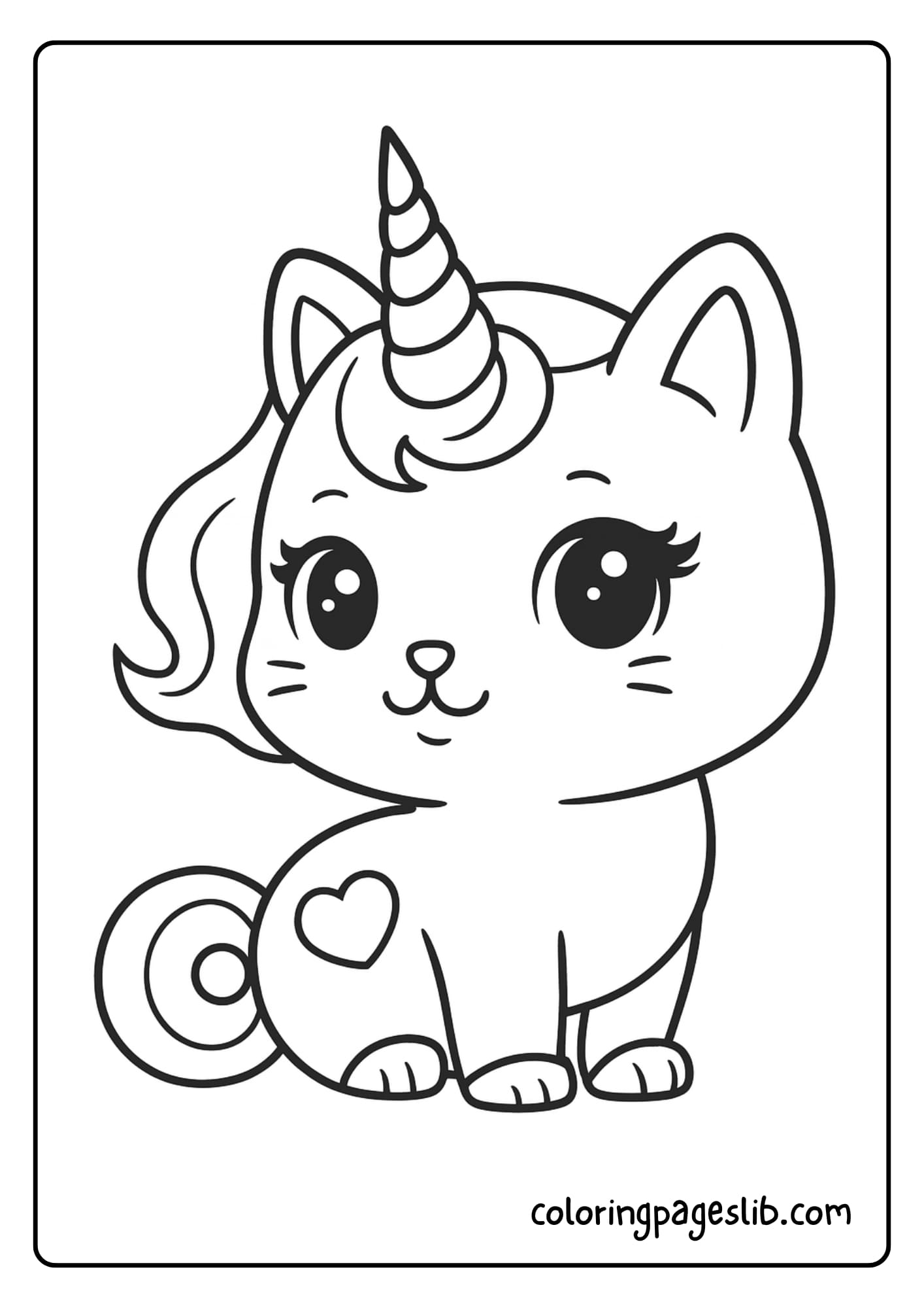 Unicorn Cat Coloring Pages (2)