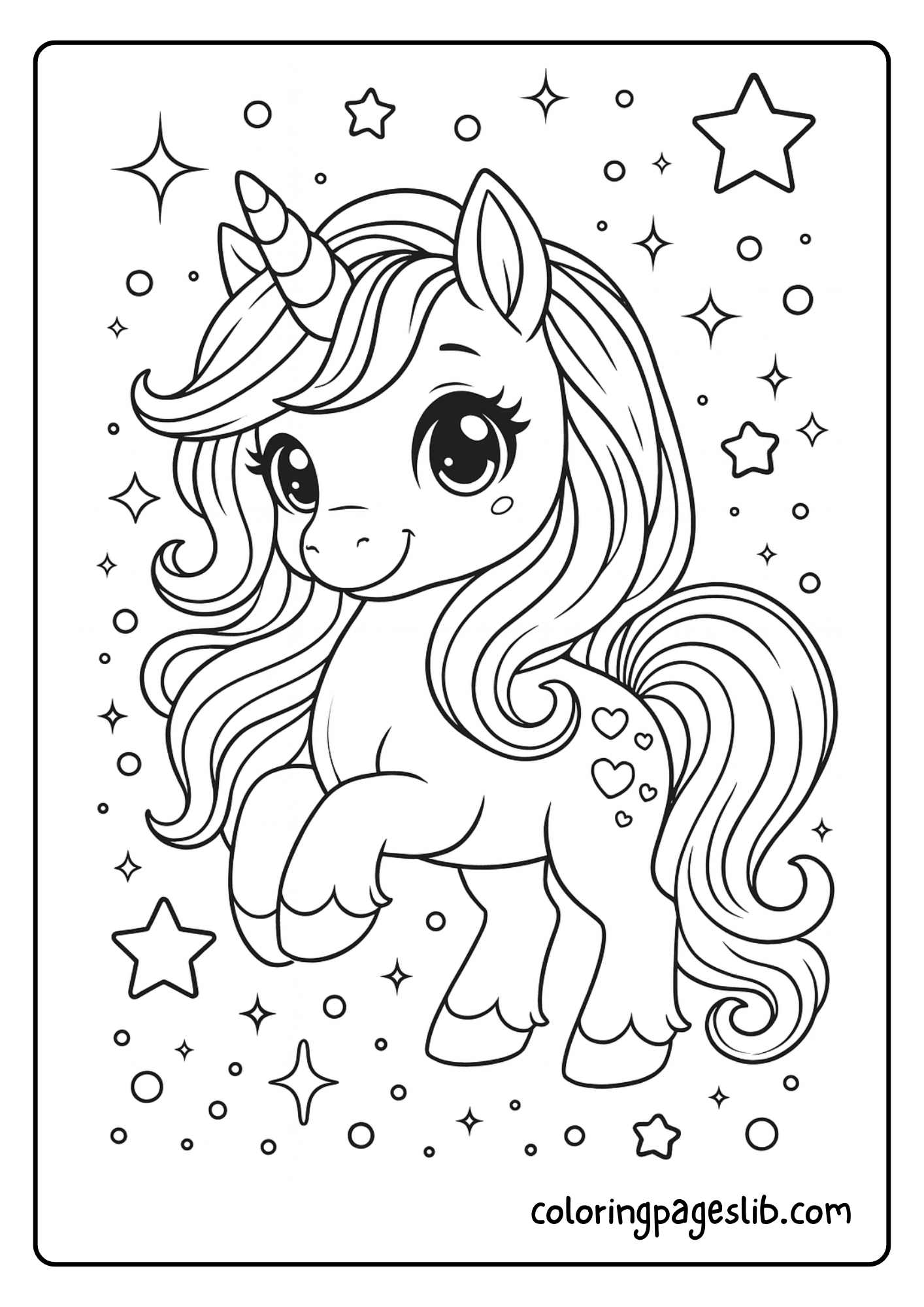 Unicorn Coloring Pages