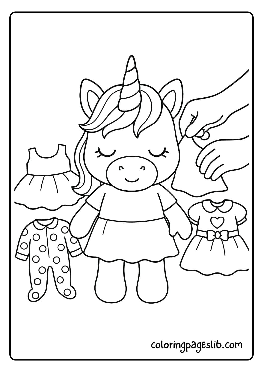 Unicorn Doll Getting Dressed