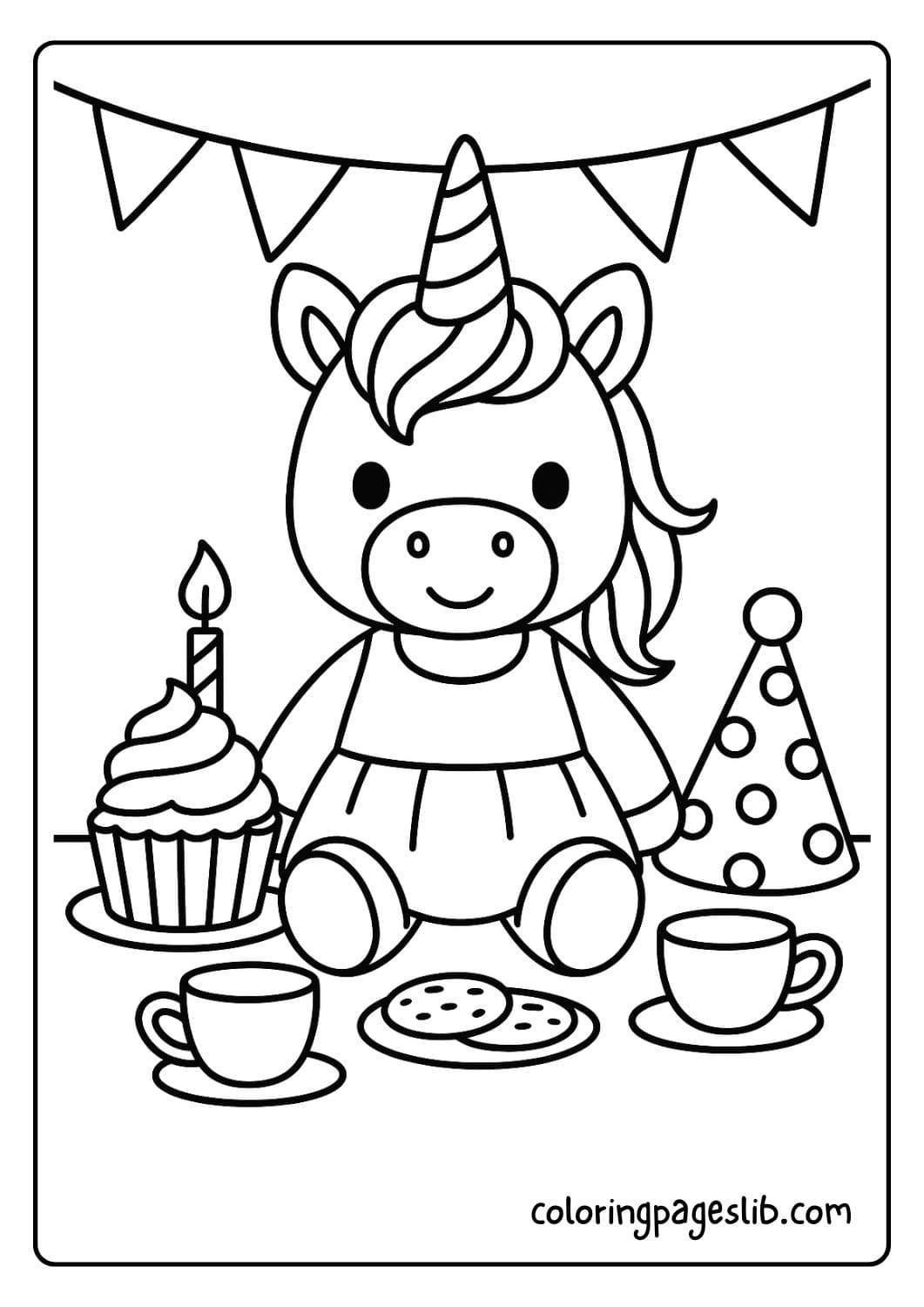 Unicorn Doll Having a Birthday