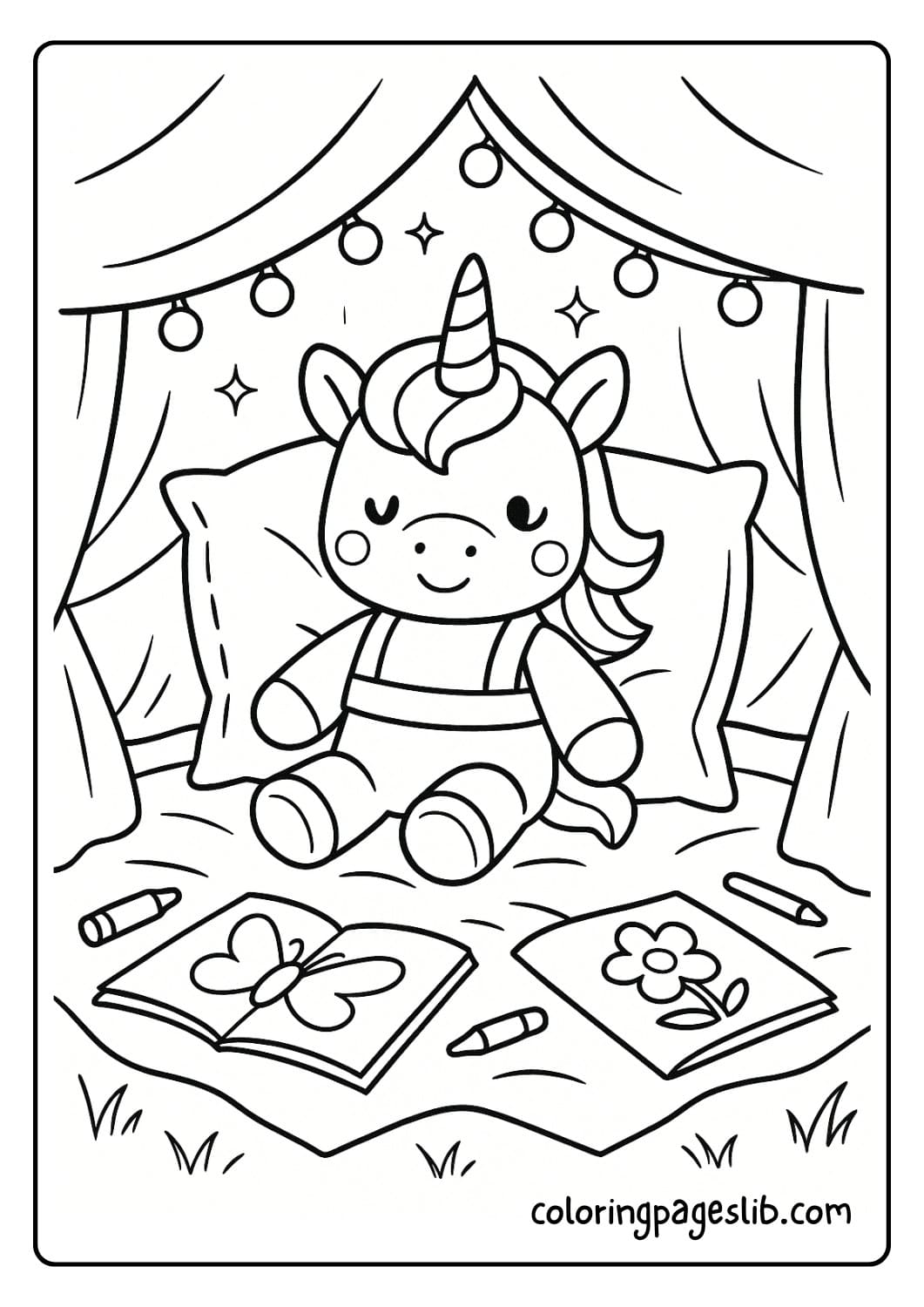 Unicorn Doll on a Pillow Fort Adventure