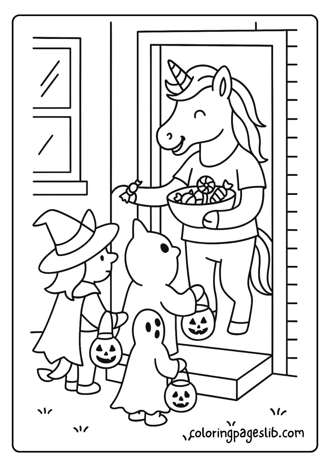 Unicorn Handing Out Candy