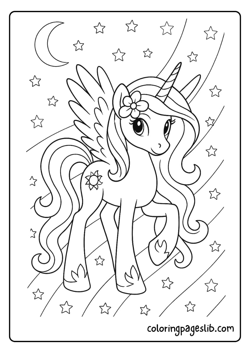 my little pony unicorn coloring pages (2)