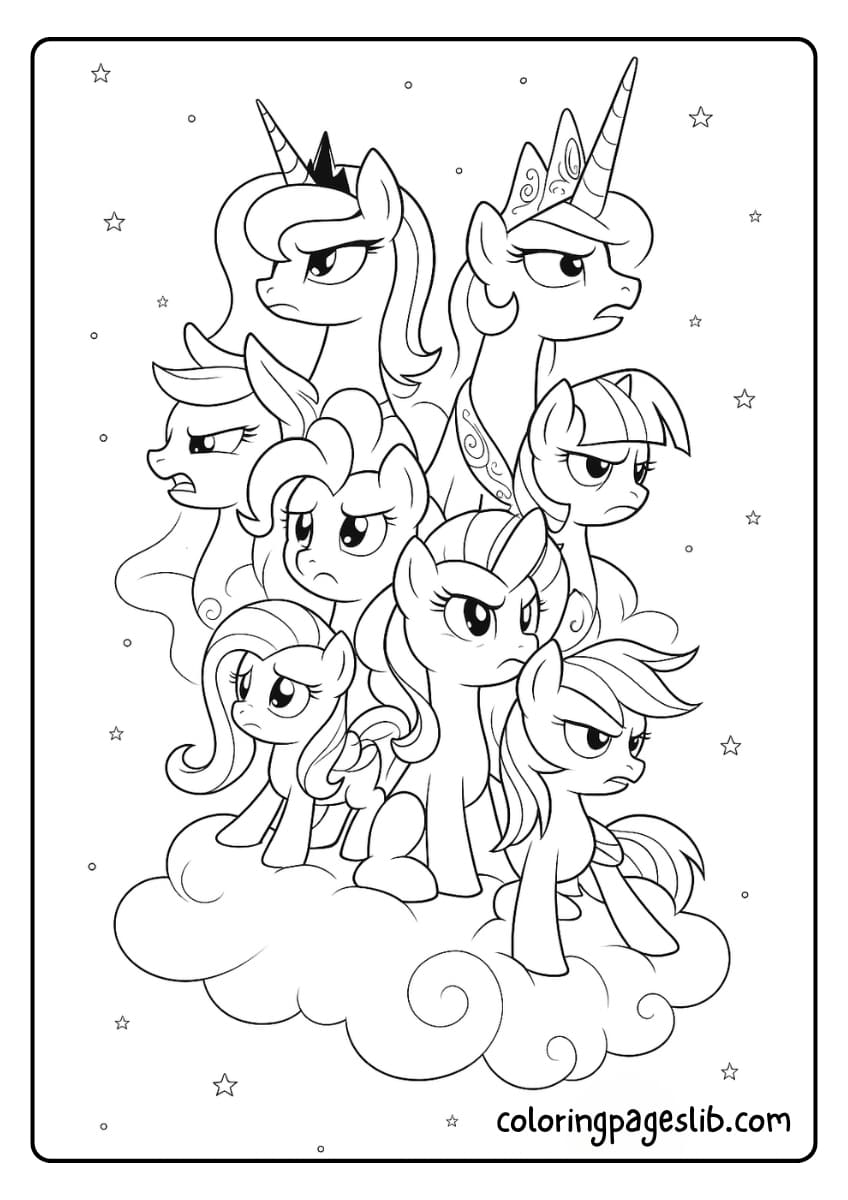 my little pony unicorn coloring pages (3)