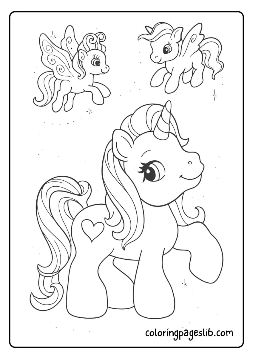 my little pony unicorn coloring pages
