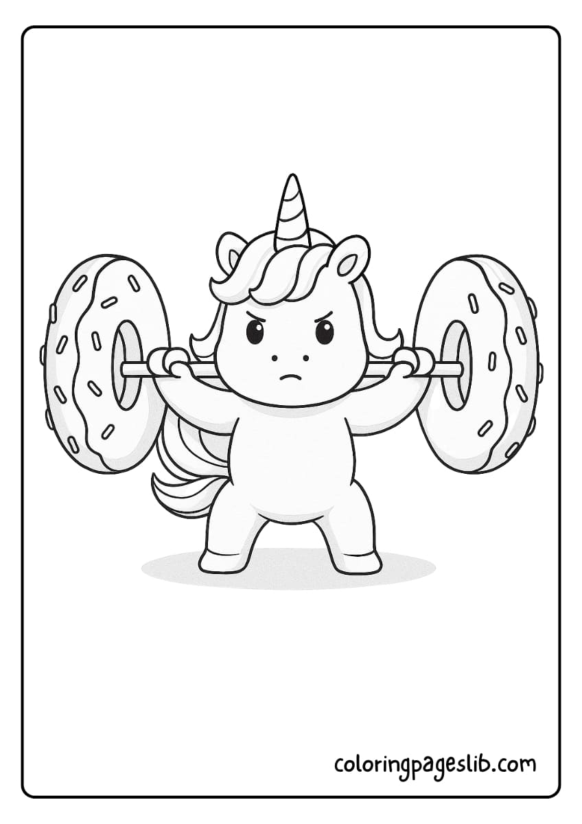 unicorn donut coloring page (4)