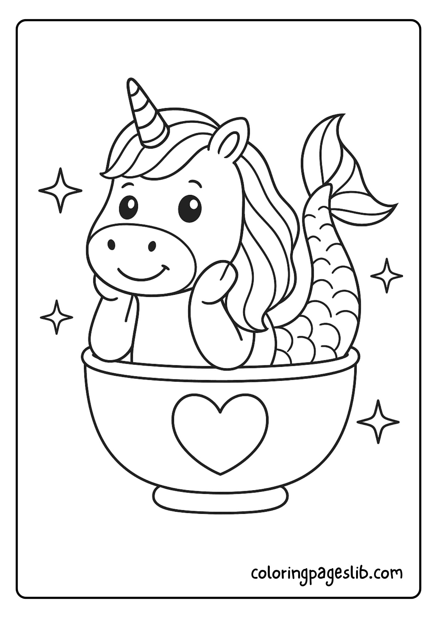 unicorn mermaid coloring pages (3)